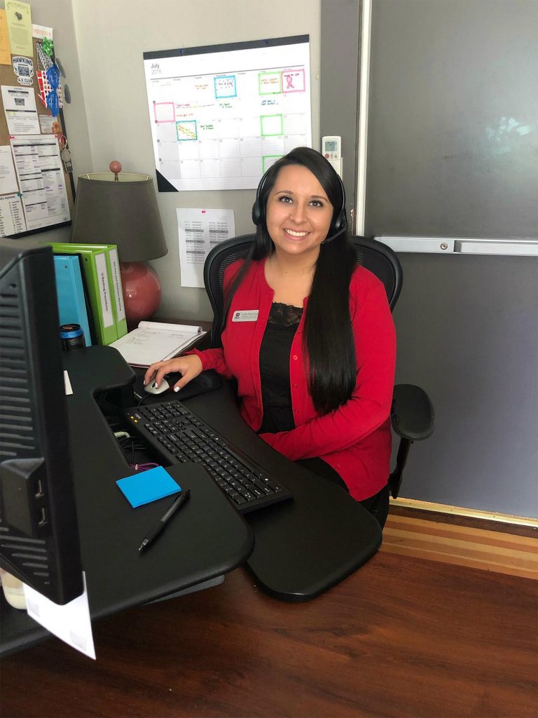 Lidia at desk